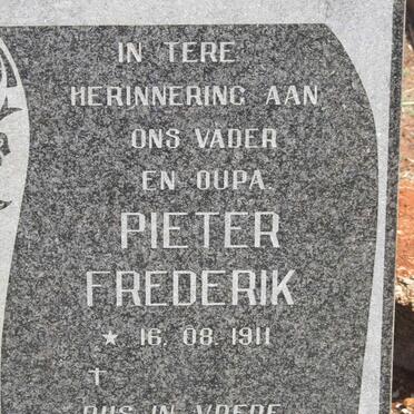LINDE Pieter Frederik, v.d. 1911- &amp; Barend Christina 1921-1985
