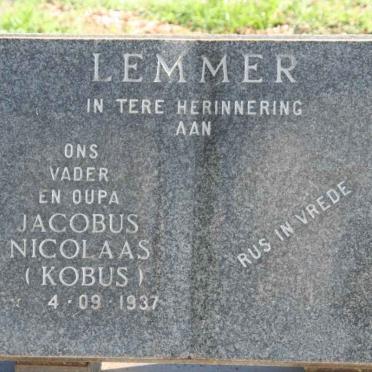 LEMMER Jacobus Nicolaas 1937-