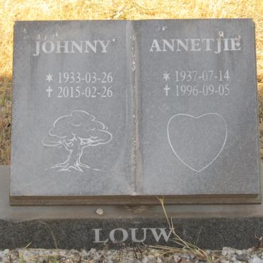 LOUW Johnny 1933-2015 &amp; Annetjie 1937-1996