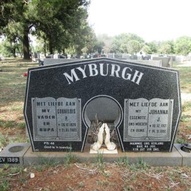 MYBURGH Corneluis P. 1926-2002 &amp; Johanna J. 1921-1992