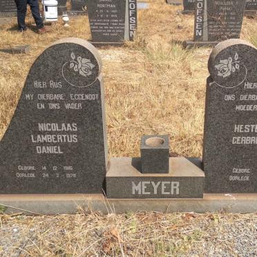 MEYER Nicolaas Lambertus Daniel 1915-1978 &amp; Hester Gerbrecht 1923-1990