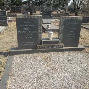 MERWE Willem Jacobus Johannes, van der 1899-1970 &amp; Susanna Maria 1909-1990