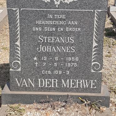 MERWE Stephanus Johannes, van der 1956-1975