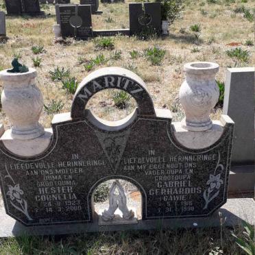MARITZ Gabriel Gerhardus 1916-1998 &amp; Hester Cornelia 1923-2000