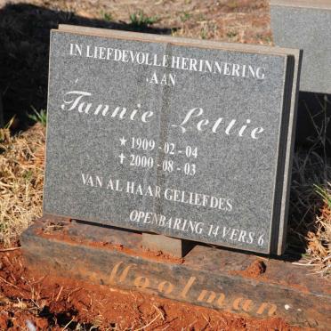 MOOLMAN Lettie 1909-2000