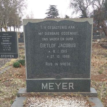 MEYER Dietlof Jacobus 1915-1966