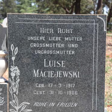 MACIEJEWSKI Luise 1917-1986