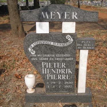 MEYER Pieter Hendrik 1920-1972