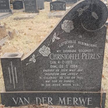 MERWE Christoffel Petrus, van der 1912-1964