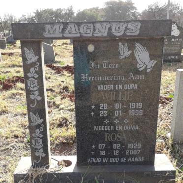MAGNUS Willie 1919-1999 & Rosa 1929-2007