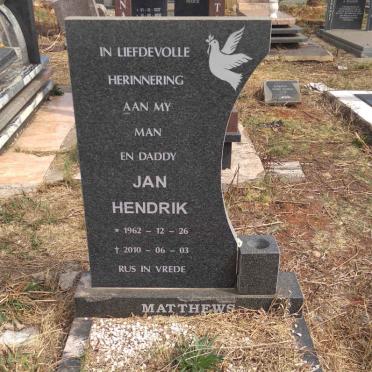 MATTHEWS Jan Hendrik 1962-2010