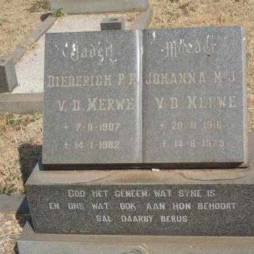 MERWE Diederich P.R., v.d. 1907-1982 &amp; Johanna M.J. 1916-1979