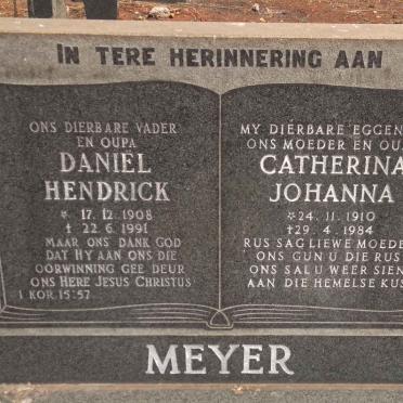 MEYER Daniel Hendrick 1908-1991 &amp; Catherina Johanna 1910-1984
