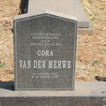 MERWE Cora, van der 1920-2008