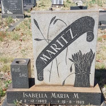 MARITZ Isabella Maria M. 1903-1969