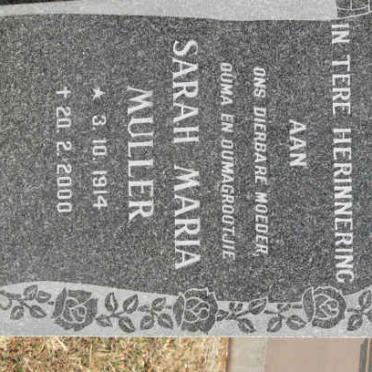 MULLER Sarah Maria 1914-2000