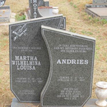 NEL Andries 1927-2007 &amp; Martha Wilhelmina Louisa 1928-2010
