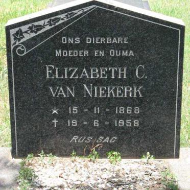 NIEKERK Elizabeth C., van 1868-1958