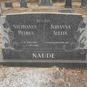 NAUDE Stephanus Petrus 1895-1968 &amp; Johanna Aletta LABUSCHAGNE 1890-