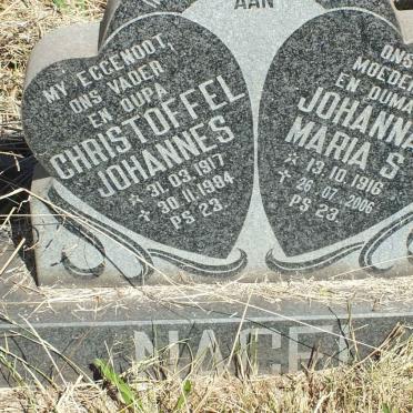 NAGEL Christoffel Johannes 1917-1984 &amp; Johanna Maria S. 1916-2006
