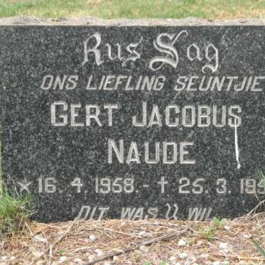 NAUDE Gert Jacobus 1958-1959