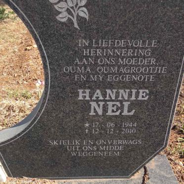NEL Hannie 1944-2010