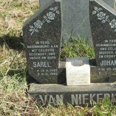 NIEKERK Sarel, van 1922-1996 &amp; Johanna 1922-
