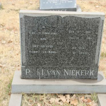NIEKERK P.J.I., van 1894-1984