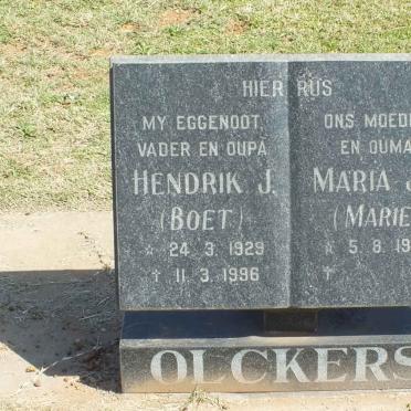 OLCKERS Hendrik J. 1929-1996 &amp; Maria J.E. 1929-