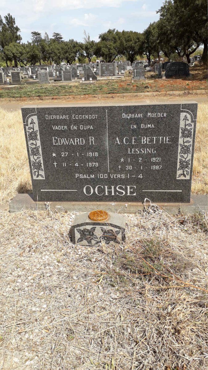 OCHSE Edward R. 1918-1979 &amp; A.C.E. LESSING 1921-1987