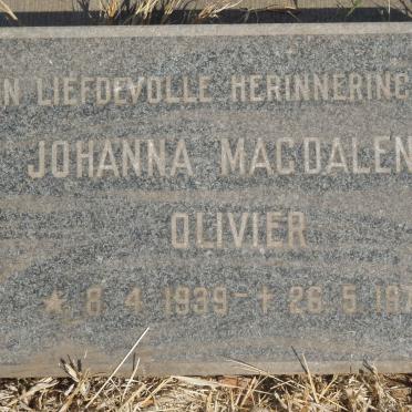 OLIVIER Johanna Magdalena 1939-1979