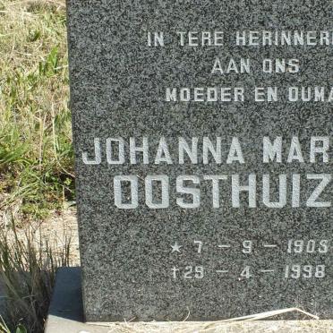 OOSTHUIZEN Johanna Marthina 1905-1998