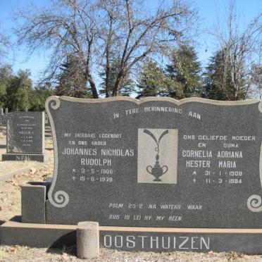 OOSTHUIZEN Johannes Nicholas Rudolph 1906-1970 &amp; Cornelia Adriana Hester Maria 1908-1984
