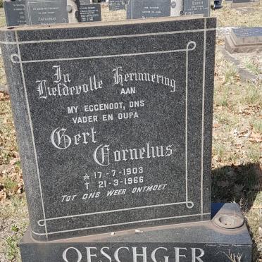 OESCHGER Gert Cornelius 1903-1966