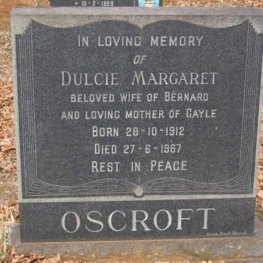 OSCROFT Dulcie Margaret 1912-1967