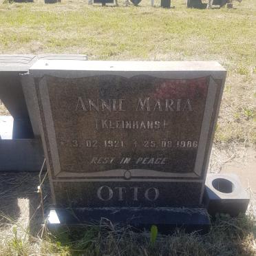 OTTO Annie Maria nee KLEINHANS 1921-1986