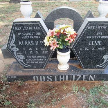 OOSTHUIZEN Klaas H.P. 1939-1992 &amp; Lenie 1942-