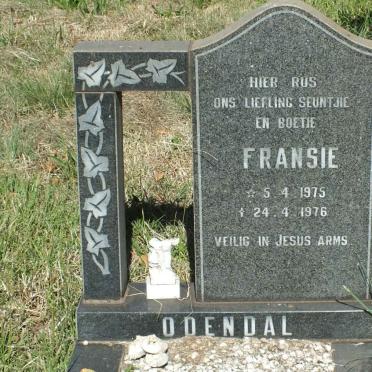 ODENDAL Fransie 1975-1976