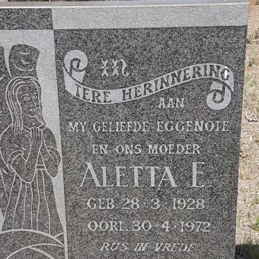 PIENAAR Aletta E. 1928-1972
