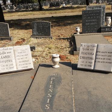 PLESSIS Carel Jacobus, du 1912-1997 &amp; Hendrika Christina 1923-1982