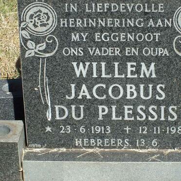 PLESSIS Willem Jacobus, du 1913-1981