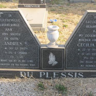 PLESSIS Andries S., du 1928-2000 &amp; Cecilia H. 1932-1993