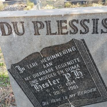 PLESSIS Hester P.H., du 1914-1981