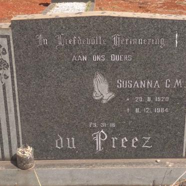 PREEZ Susanna C.M., du 1920-1984