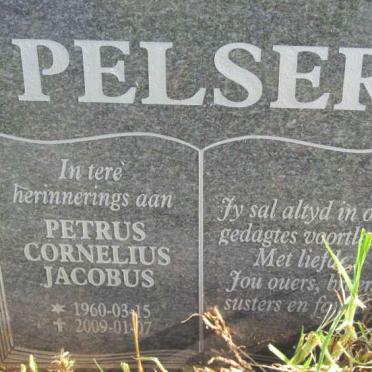 PELSER Petrus Cornelius Jacobus 1960-2009
