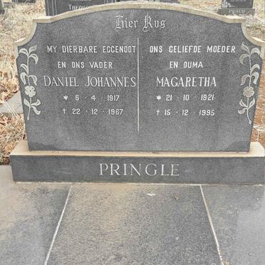PRINGLE Daniel Johannes 1917-1967 &amp; Magaretha 1921-1995