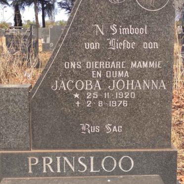 PRINSLOO Jacoba Johanna 1920-1976