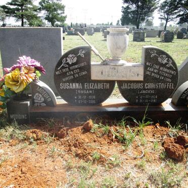 POTGIETER Jacobus Christoffel 1934-1992 &amp; Susanna Elizabeth 1936-2005