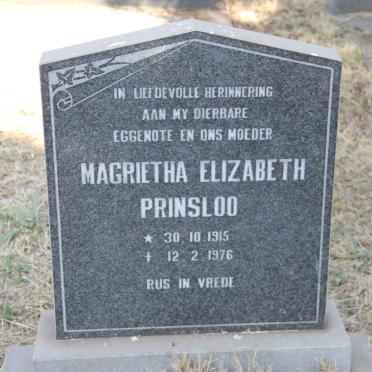 PRINSLOO Magrietha Elizabeth 1915-1976