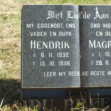 PREEZ Hendrik, du 1932-1996 &amp; Magriet 1936-2013